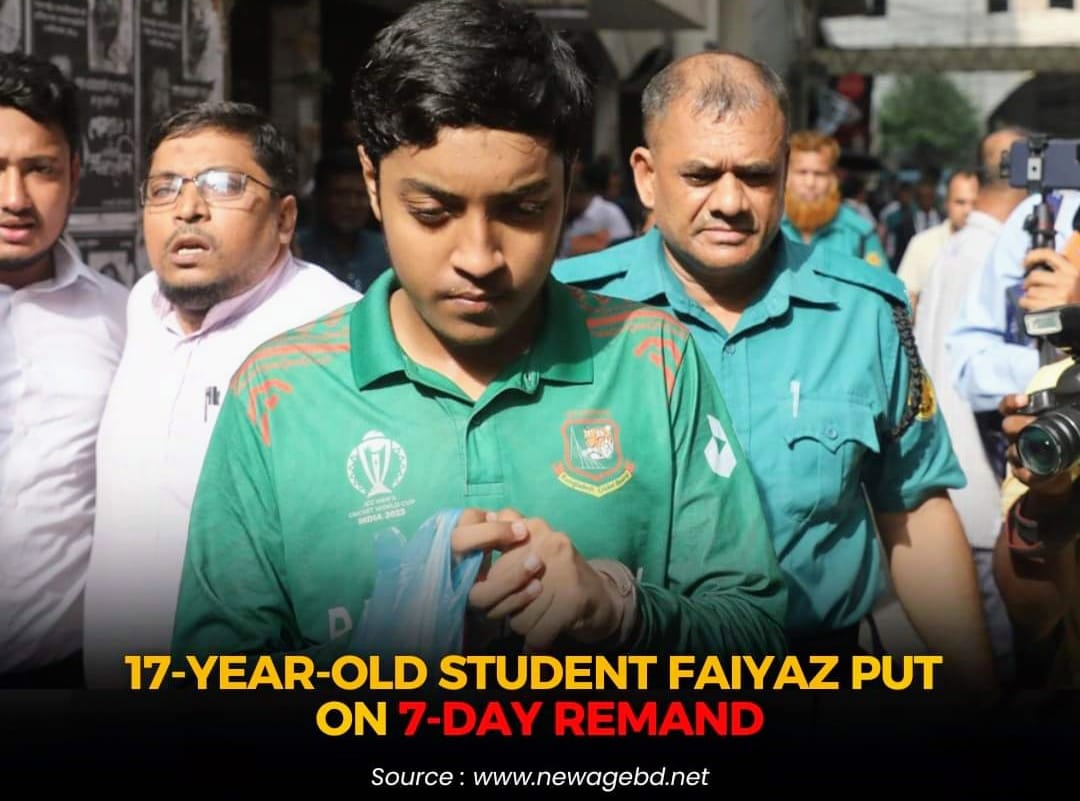 17-Year-Old Student Faiyaz on Seven-Day Remand